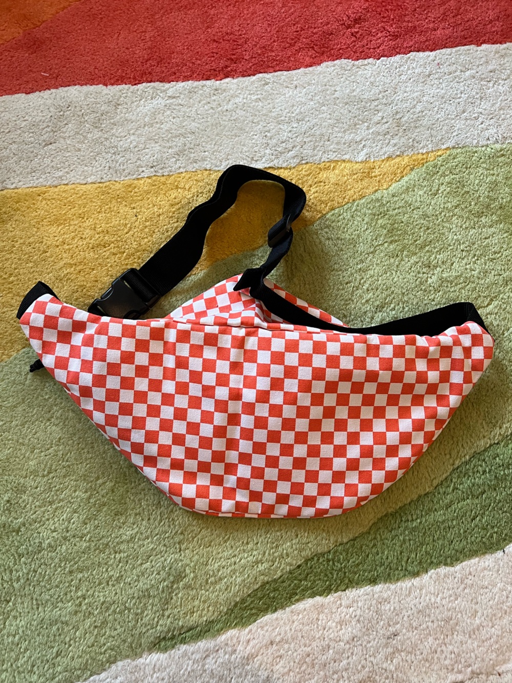 Vans Orange & White Checkerboard Waist Bag - Picture 4 of 4